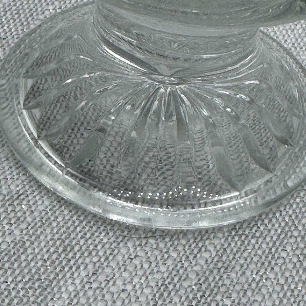 Princess House Heritage Crystal Irish coffee Mug Floral Etch Footed 8oz #504 - Picture 5 of 7